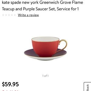 Bundle of 3 Kate Spade teacup and saucer set